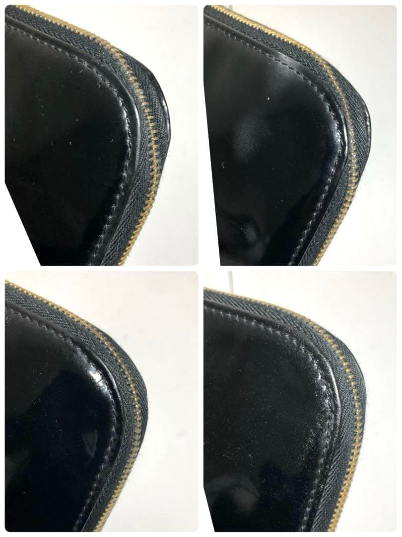 シャネル　ココマーク　パテントレザー　クラッチバッグ　ハンドバック　ブラック