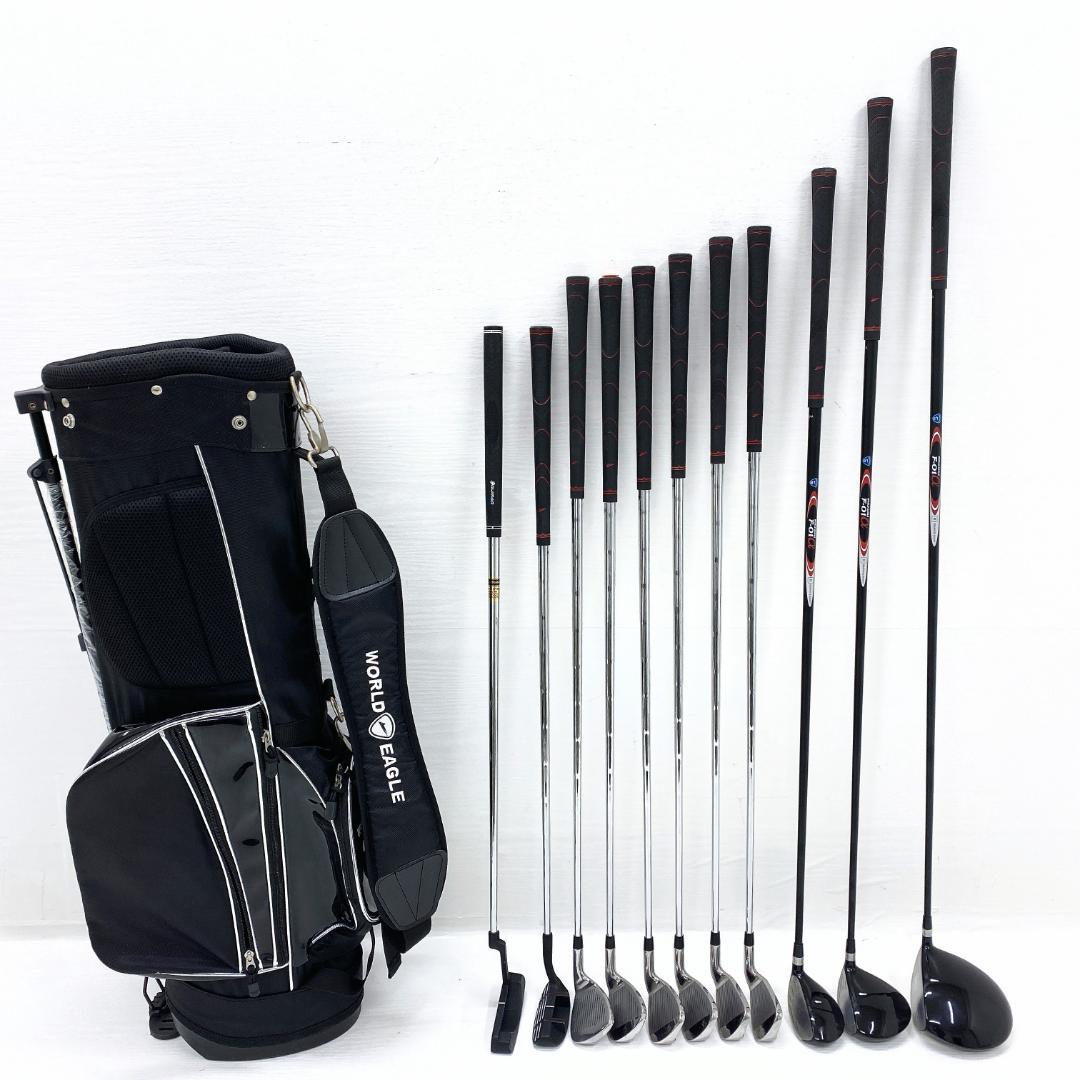 【左利き/レフティ】 ワールドイーグル ゴルフクラブ 初心者 セット 11本 R