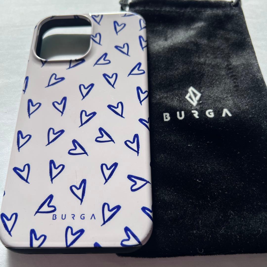 BURGA ハート柄 iPhone 13pro maxケース 収納袋付き