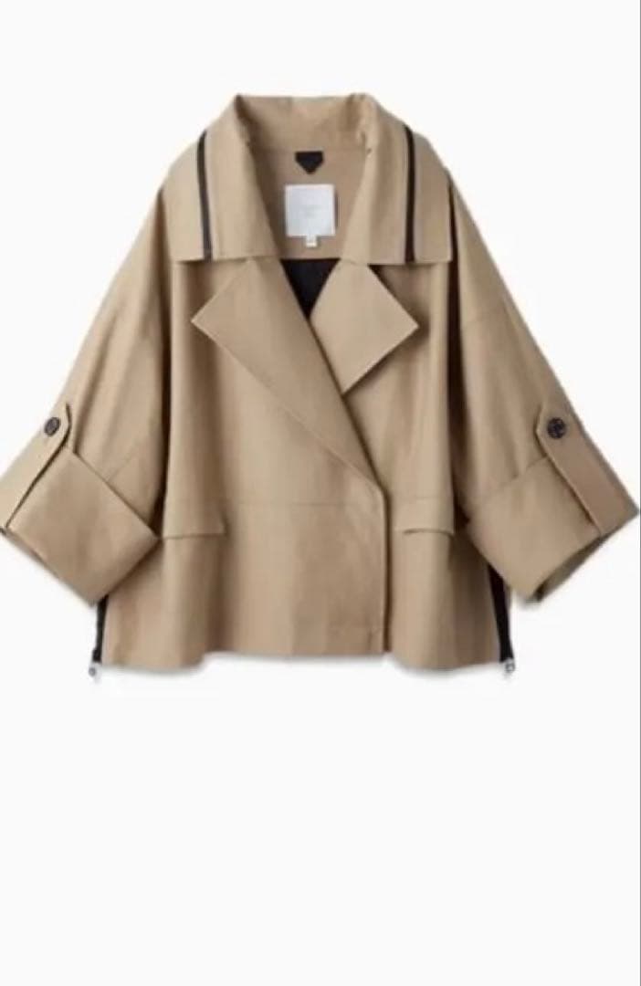 FORFORMO ベージュ ダブルブレスト モッズコート