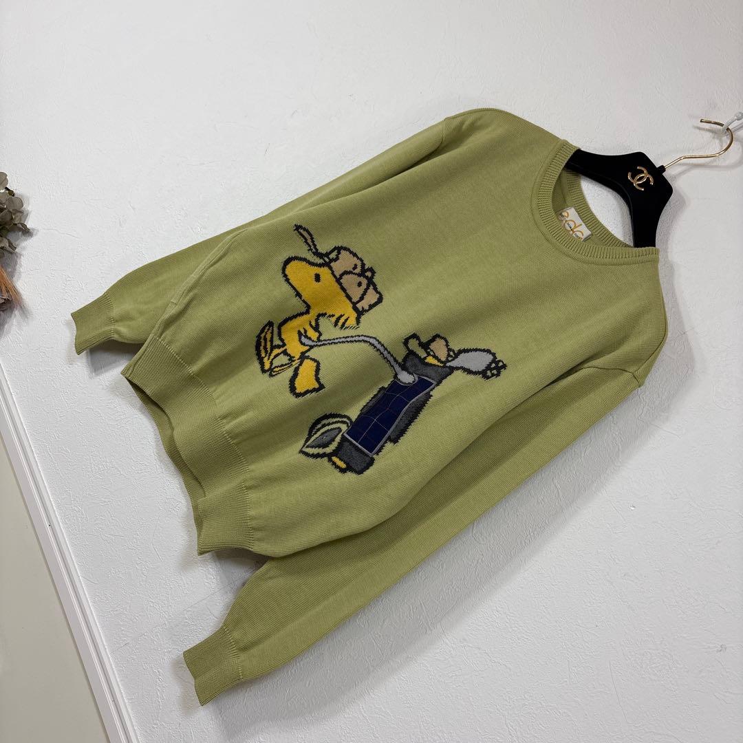 K高級　美品　enricodomani スヌーピー ウッドストック　ゴルフニット