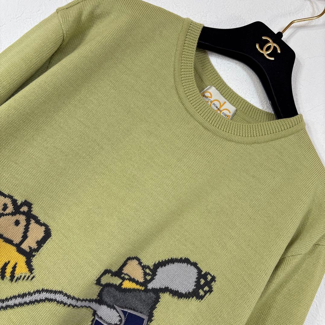 K高級　美品　enricodomani スヌーピー ウッドストック　ゴルフニット