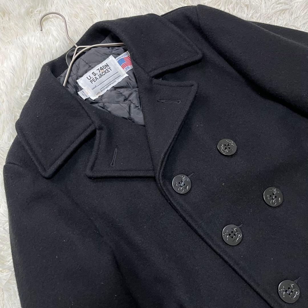 美品✨ショット U.S. 740N ピーコート キルティング ウール 38 M