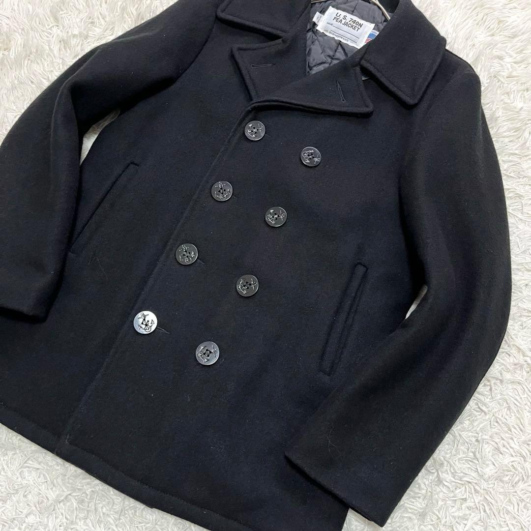 美品✨ショット U.S. 740N ピーコート キルティング ウール 38 M