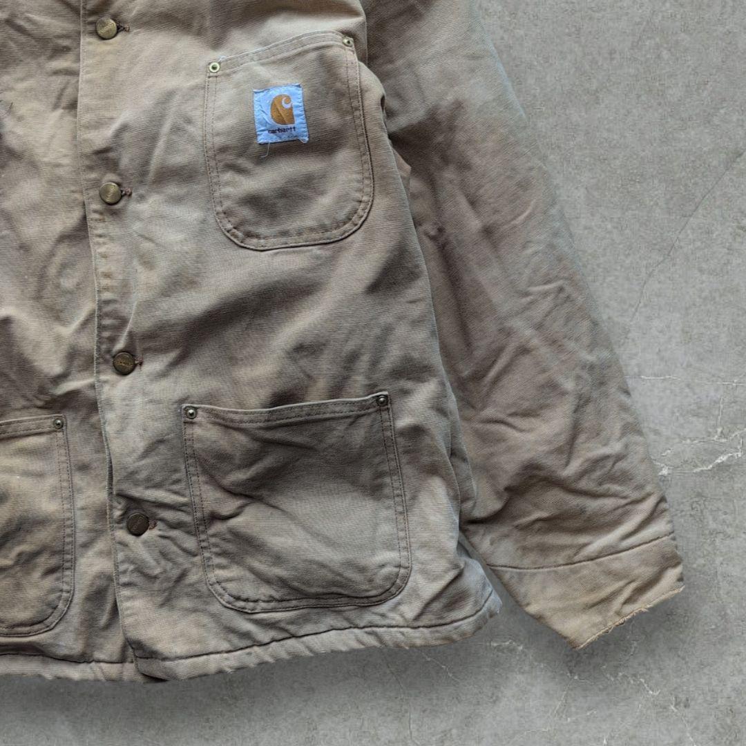g*i様 カーハート　ダック生地　チョアコート　鬼フェード　L位　ブラウン　US