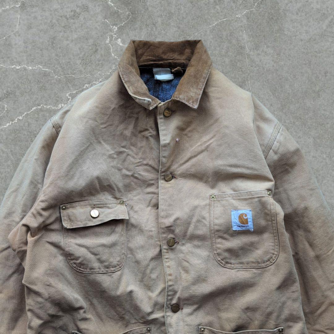 g*i様 カーハート　ダック生地　チョアコート　鬼フェード　L位　ブラウン　US