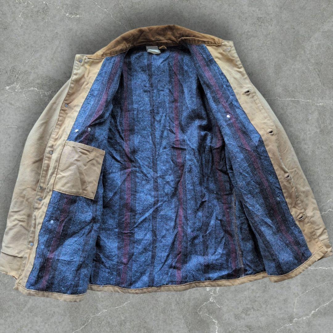 g*i様 カーハート　ダック生地　チョアコート　鬼フェード　L位　ブラウン　US