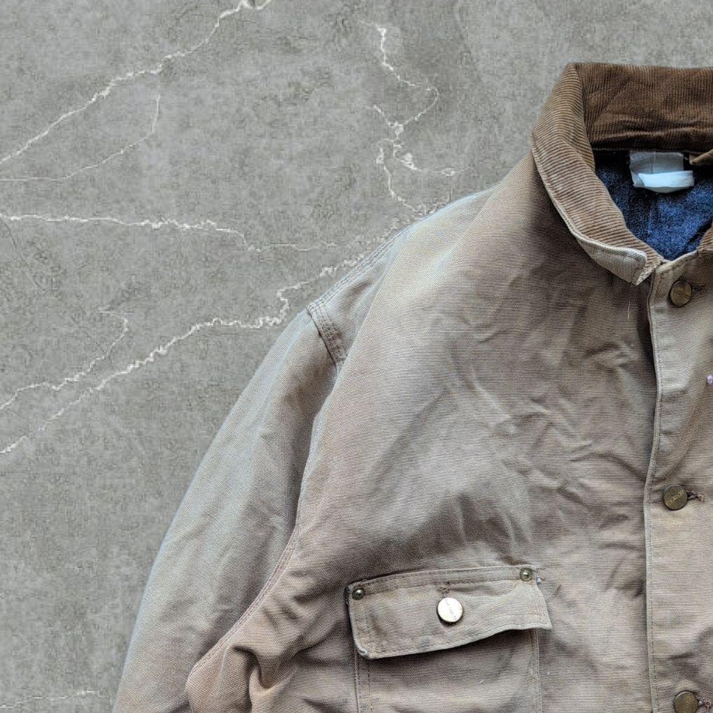 g*i様 カーハート　ダック生地　チョアコート　鬼フェード　L位　ブラウン　US