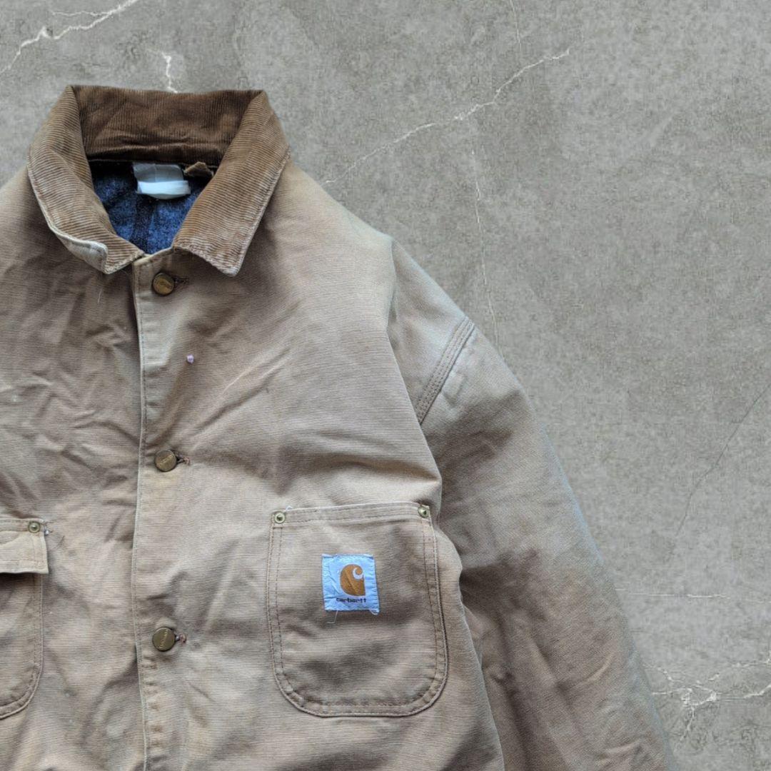 g*i様 カーハート　ダック生地　チョアコート　鬼フェード　L位　ブラウン　US