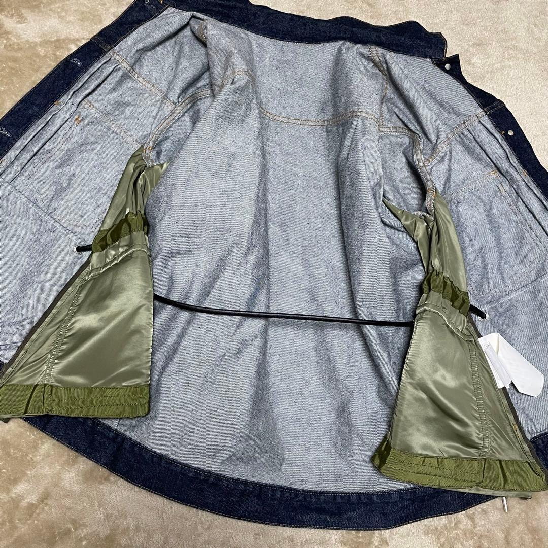 【19AW】sacai ナイロン ドッキング デニムジャケット