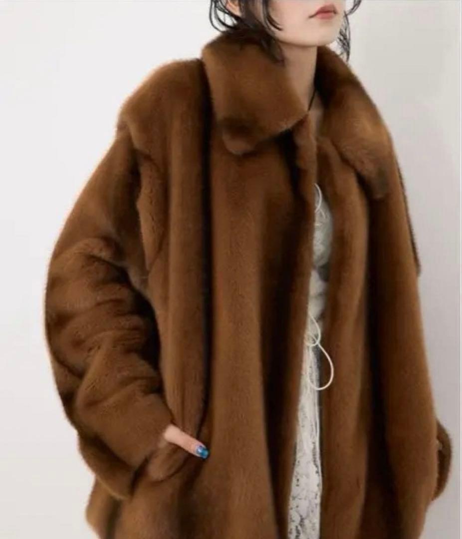 SLY ファーコート　F／FUR FRONT HOOK コート
