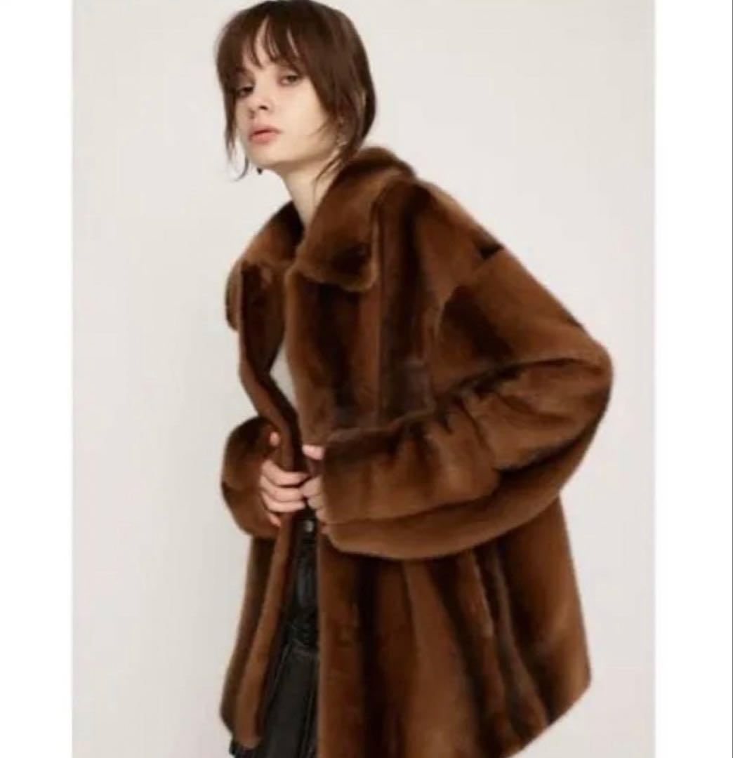 SLY ファーコート　F／FUR FRONT HOOK コート