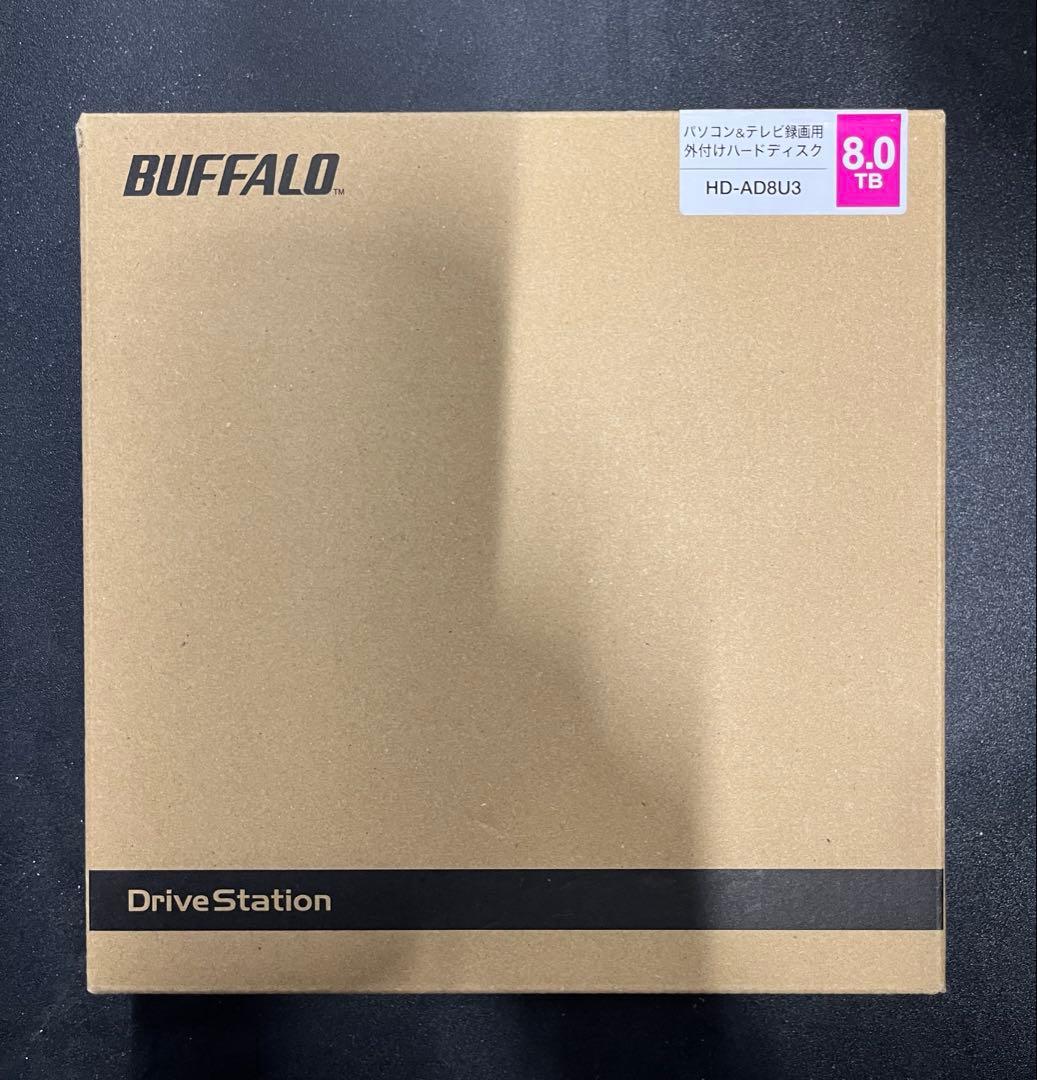 バッファロー 外付けハードディスク 8TB HD-AD8U3