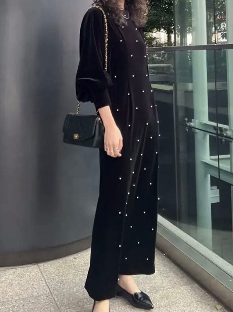 AMERI VINTAGE ／アメリ／ベロアドレス／オケージョンドレス/ S