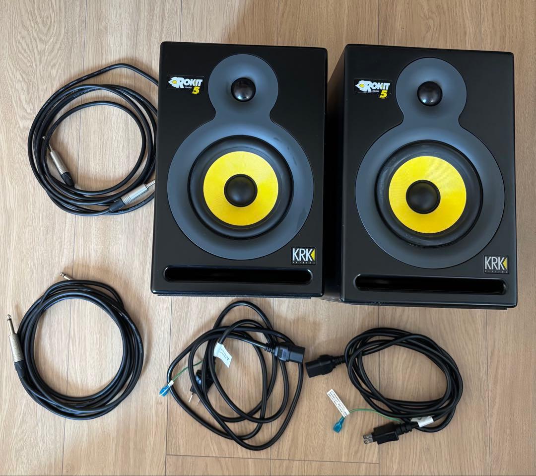 KRK Rokit 5 電源　スピーカーケーブル付き