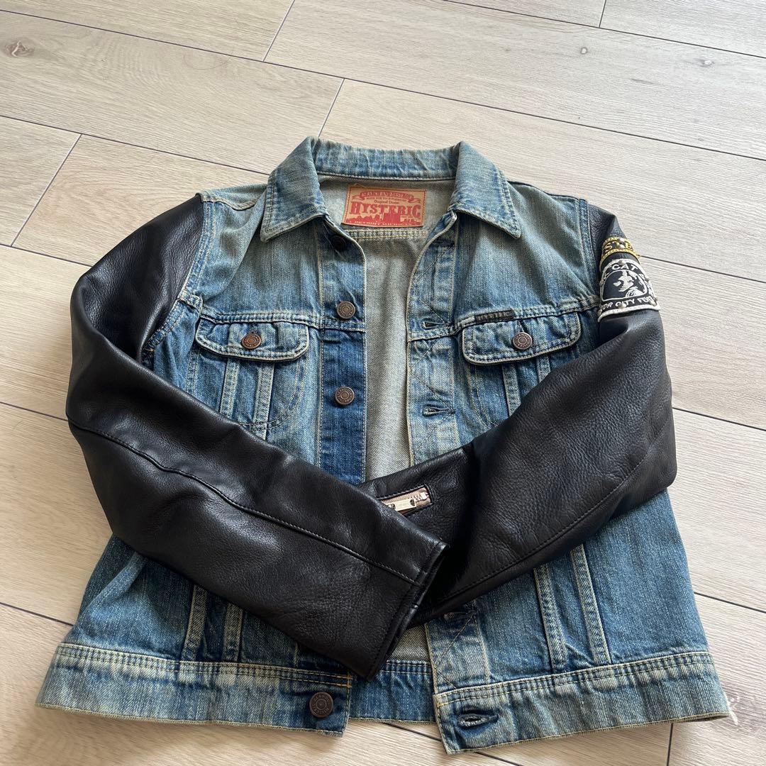 ヒステリックグラマー　レザースリーブGジャン