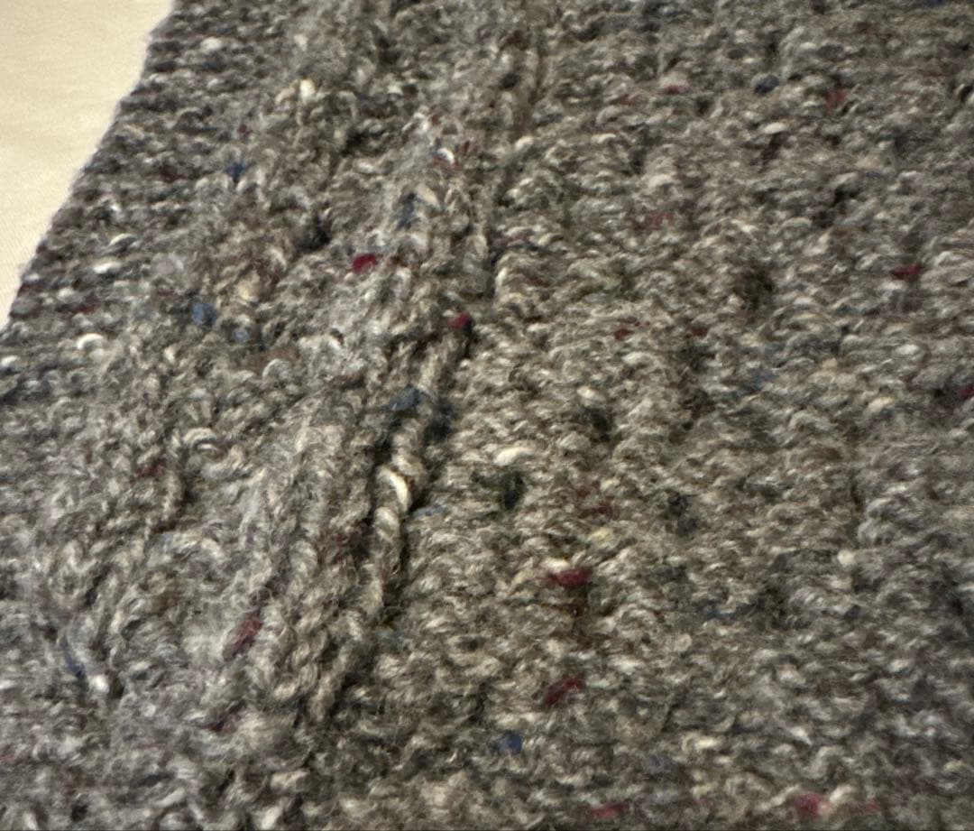 【新品同様】INVERALLAN スコットランド製ウールケーブルマフラー