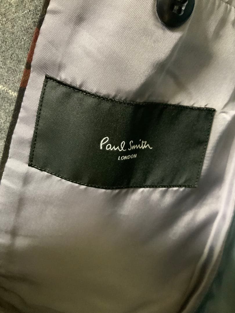 美品 Paul Smithのウールスーツ グレーのウインドウペンスーツ