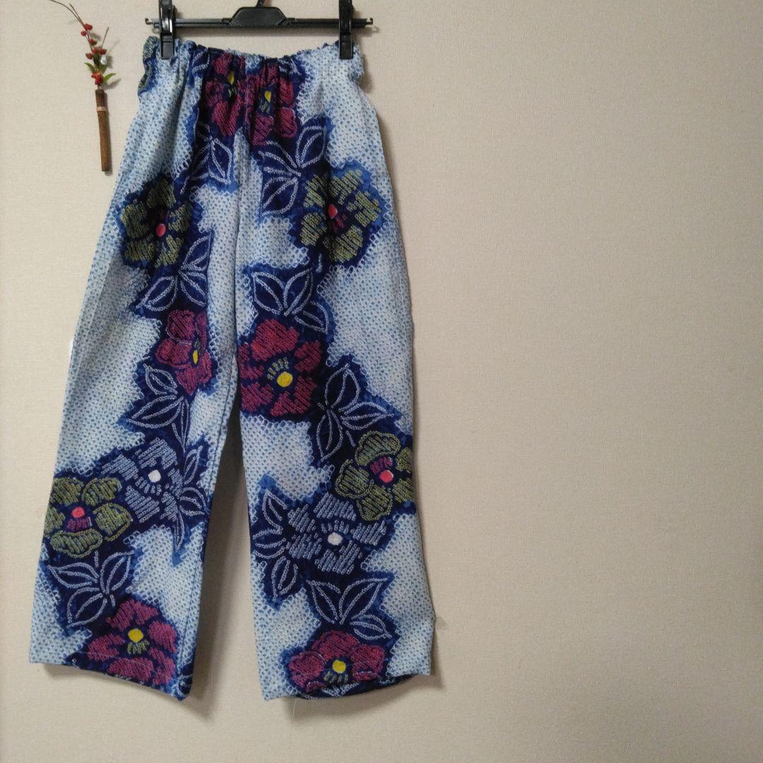 有松絞りリメイク　ワンピース　セットアップ上下