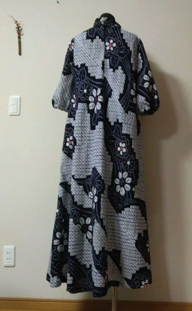 有松絞りリメイク　ワンピース　セットアップ上下