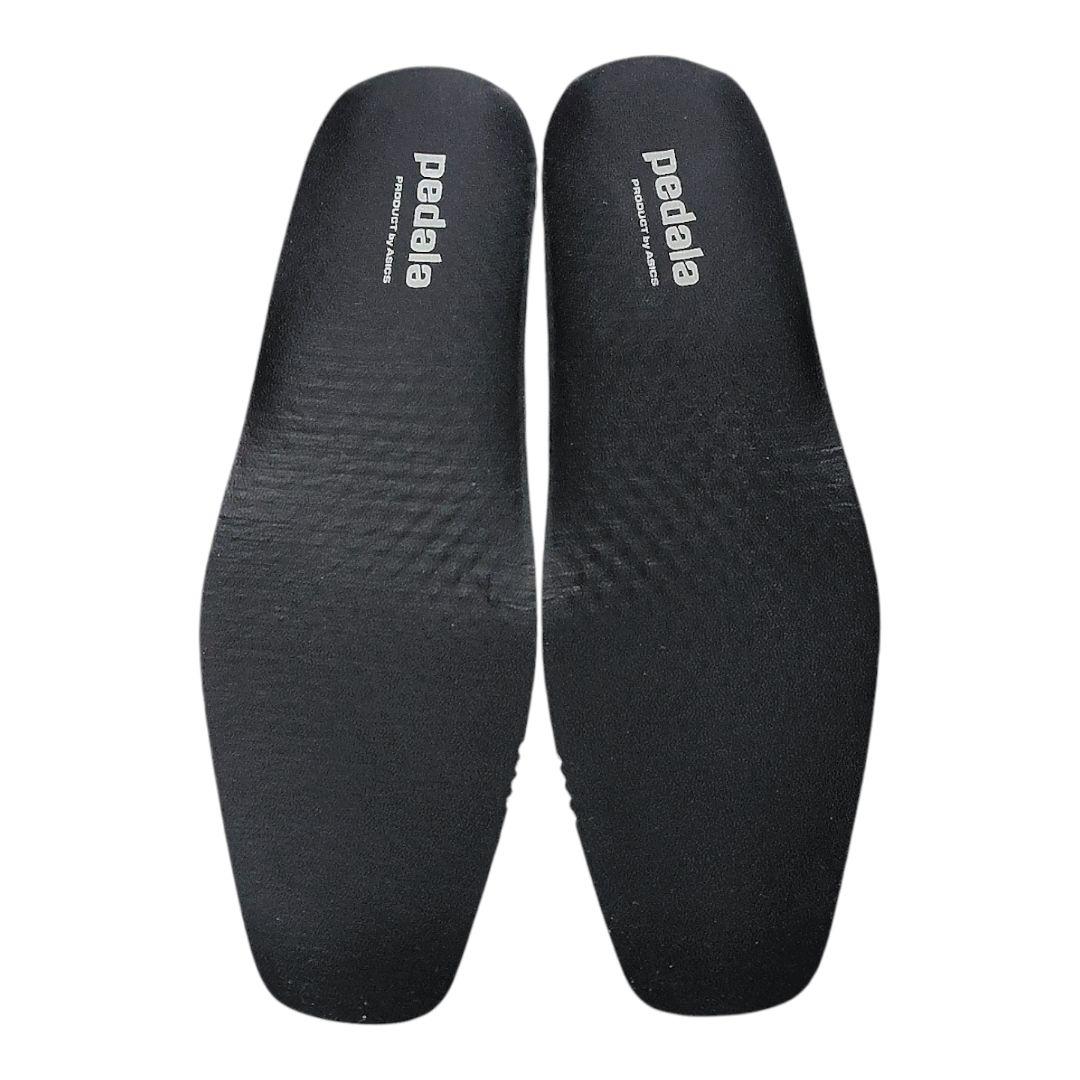 未使用級 asics pedala ビジネスシューズ ブラック レザー 25.5