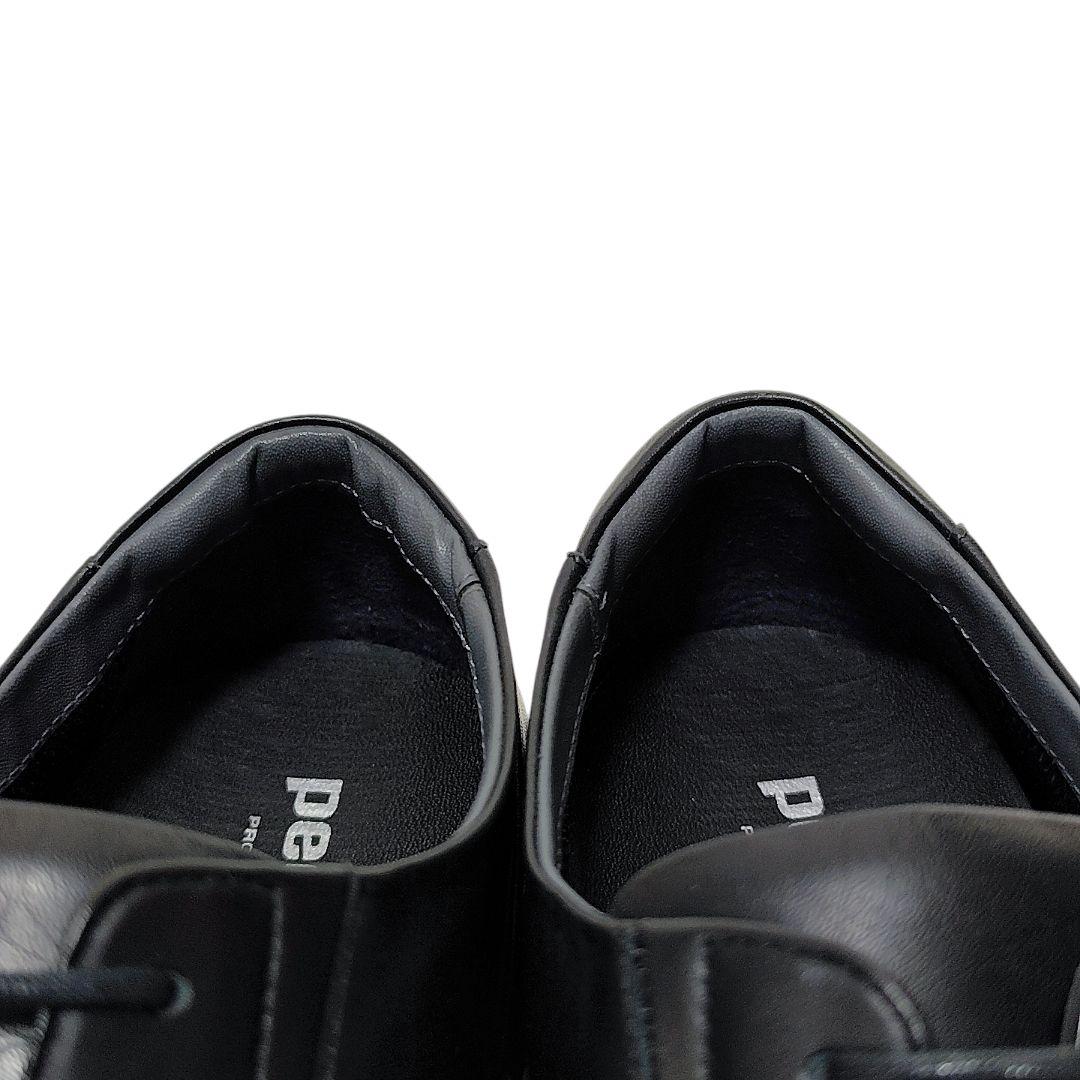 未使用級 asics pedala ビジネスシューズ ブラック レザー 25.5