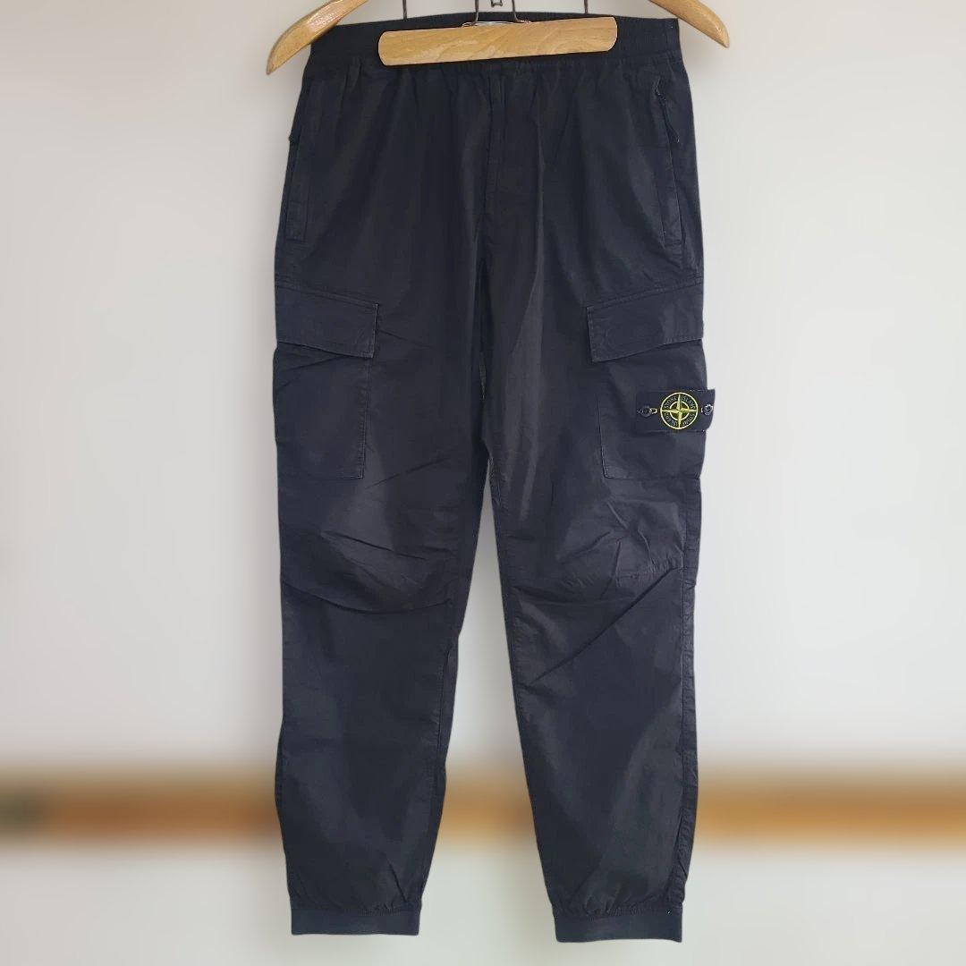 stone 黒 ストーンアイランド w34 カーゴパンツ ブラック