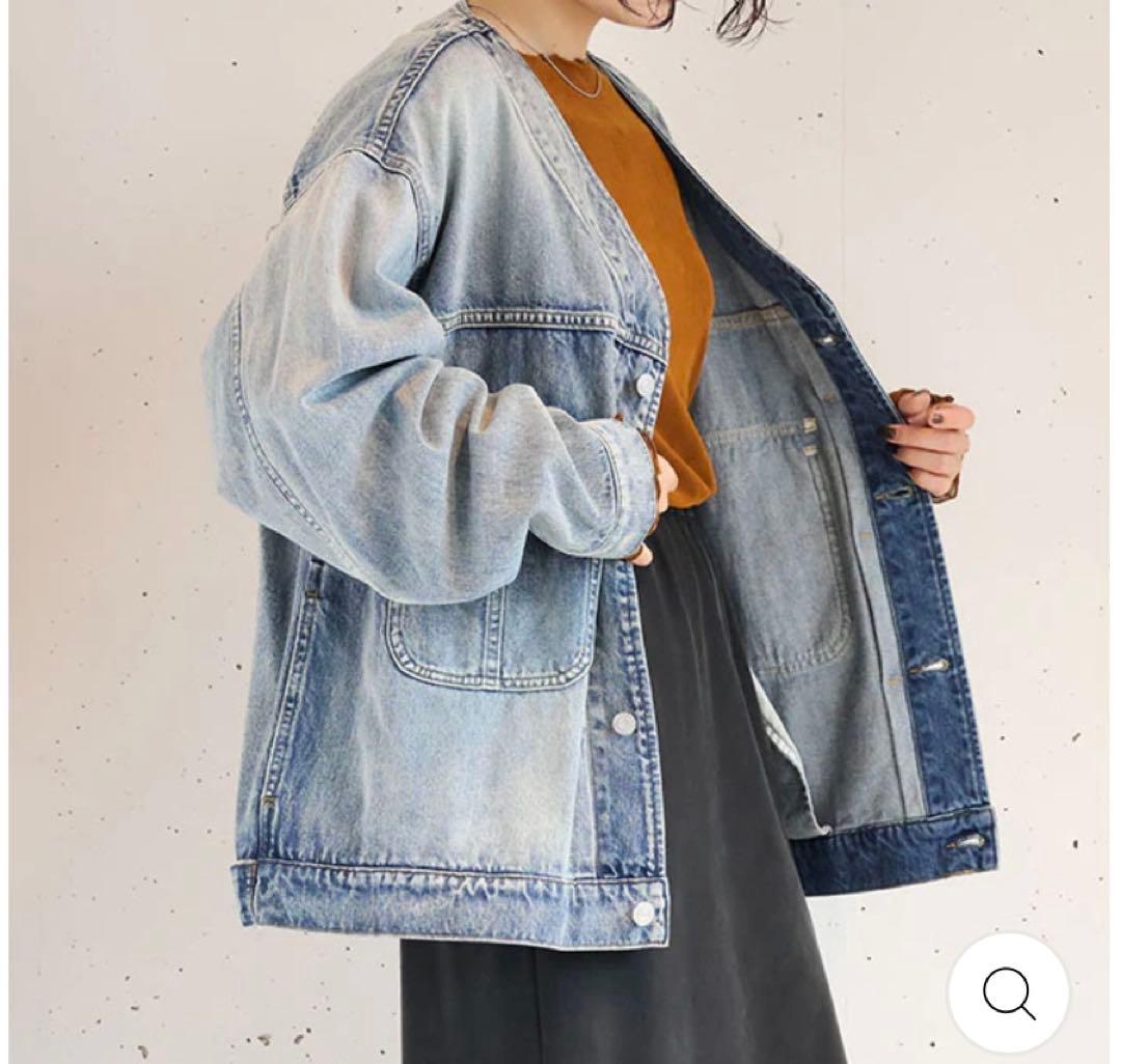 【新品未使用】カフネ　cafune Ｖネックデニムジャケット　Gジャン