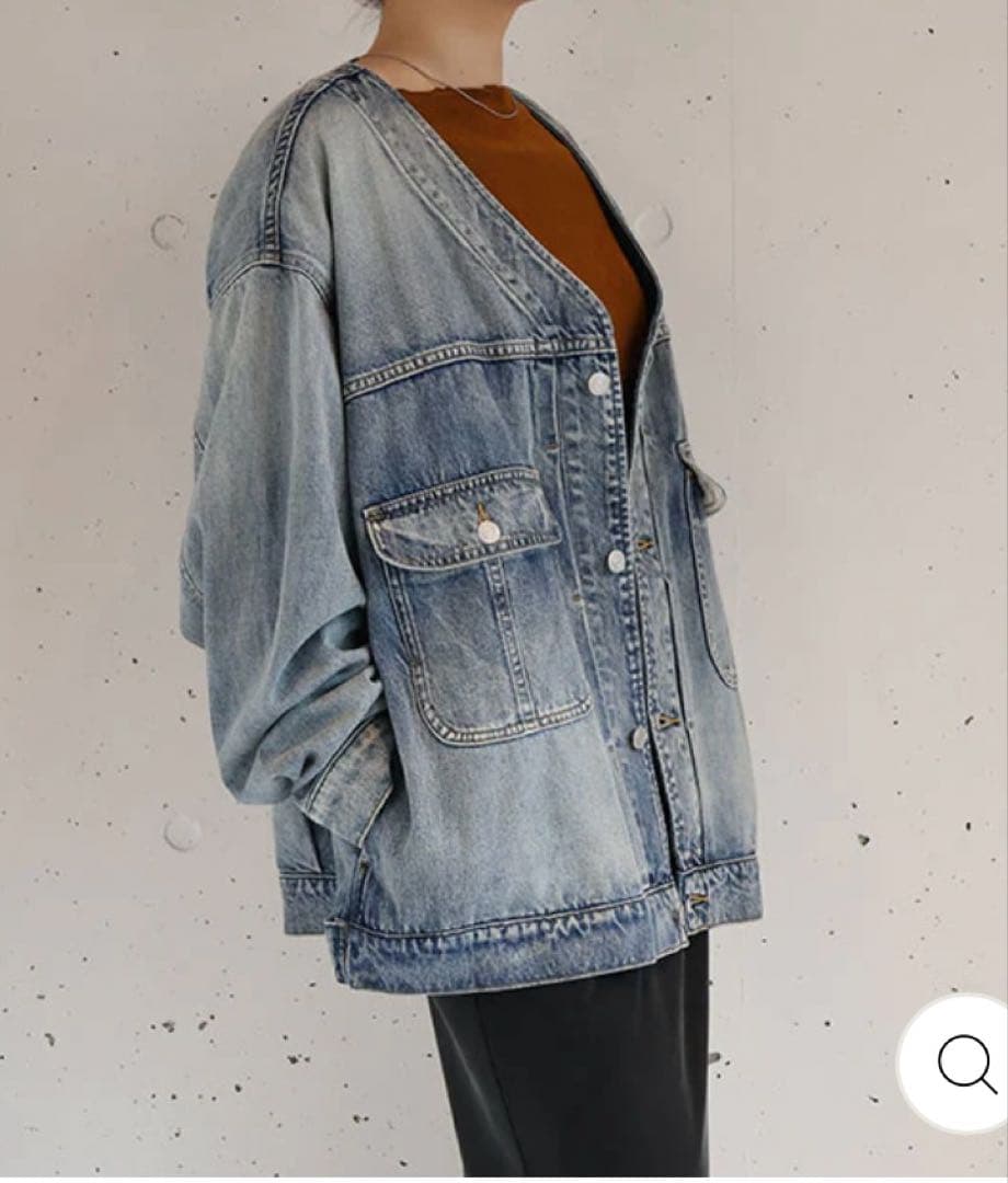 【新品未使用】カフネ　cafune Ｖネックデニムジャケット　Gジャン