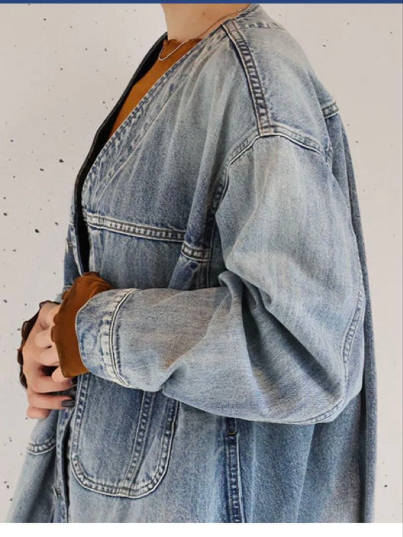 【新品未使用】カフネ　cafune Ｖネックデニムジャケット　Gジャン