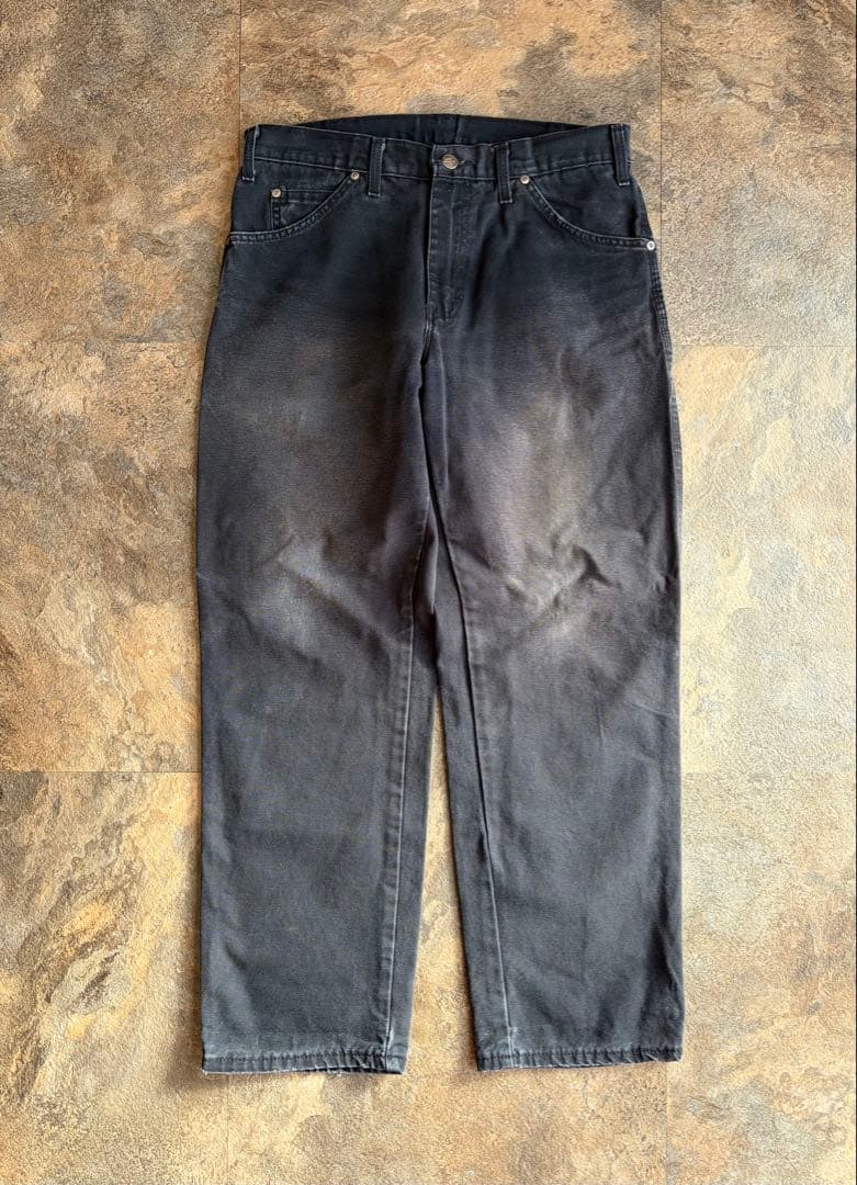 90s Dickies ディッキーズ ダックペインターパンツ ブラックフェード