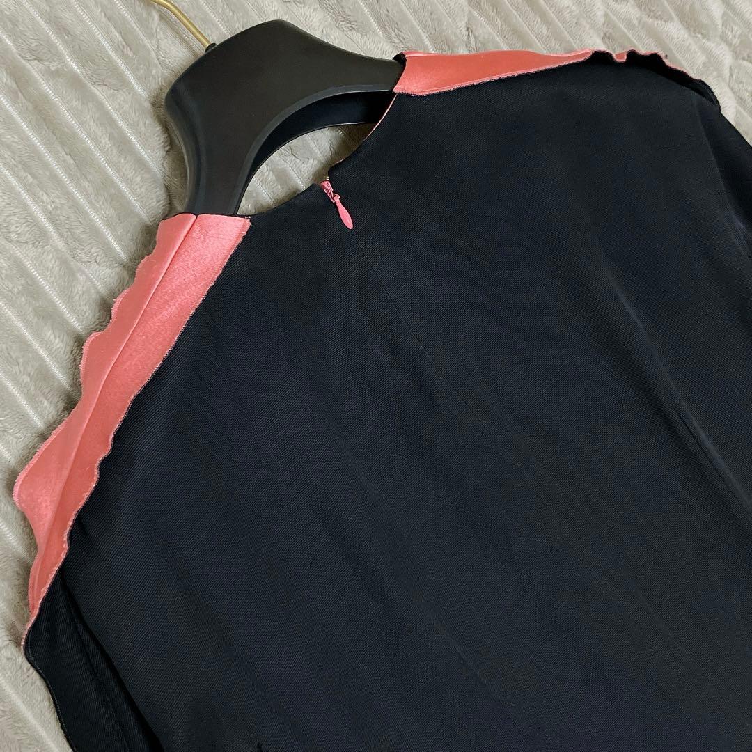 マルニ　ワンピース　ブラック　ピンク