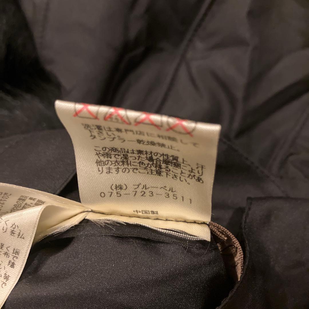 美品　総シルク&フォックスファー　リバーシブル　フード付きロングコート　高級感