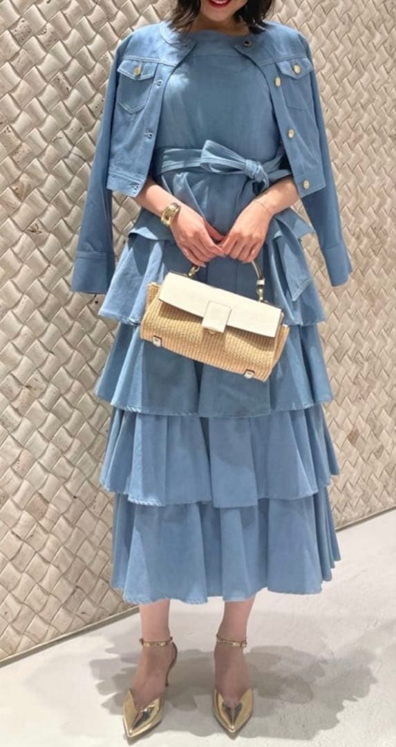 【2点セット】エコデニム クルージャケット、エコデニムドレス