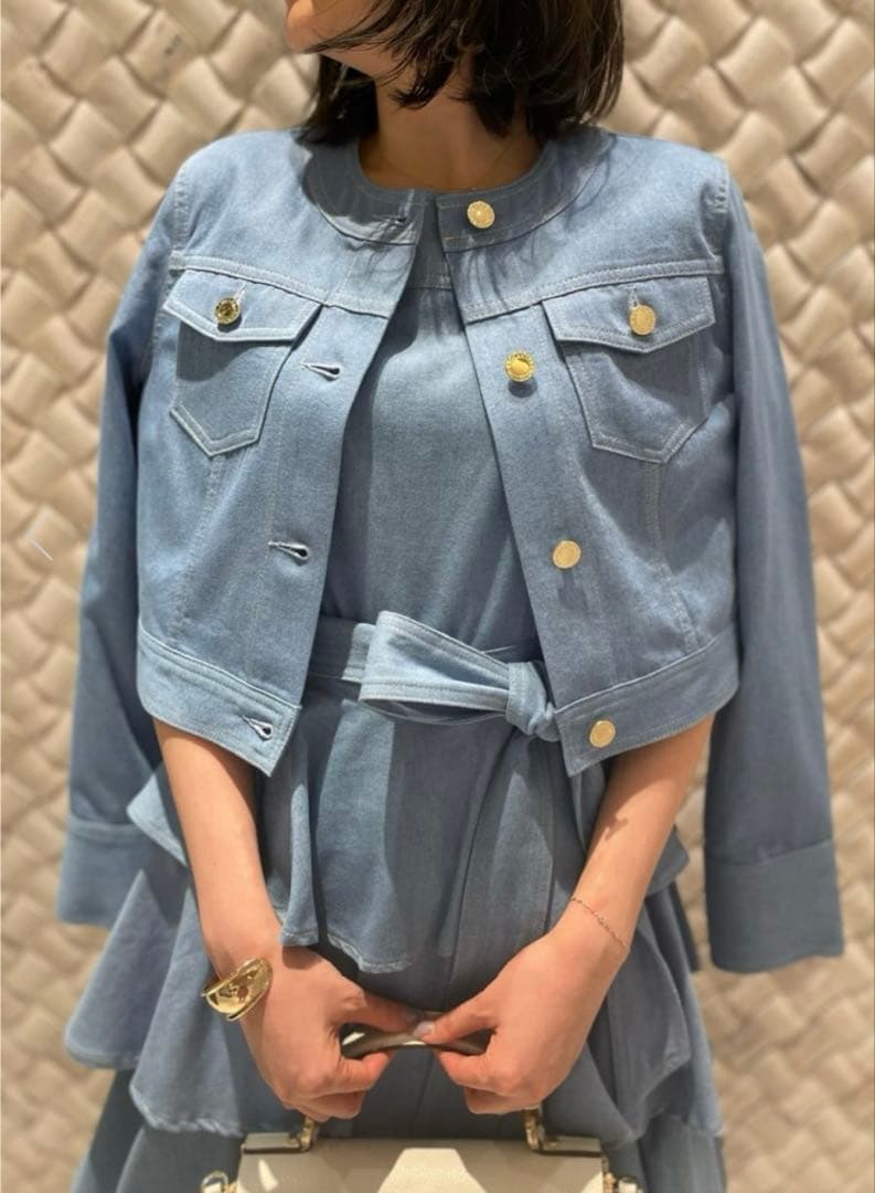 【2点セット】エコデニム クルージャケット、エコデニムドレス