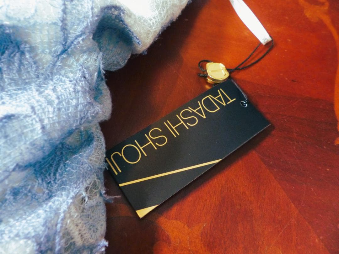 Erica　TadashiShoji ボタニカル青のグラデーションドレス2