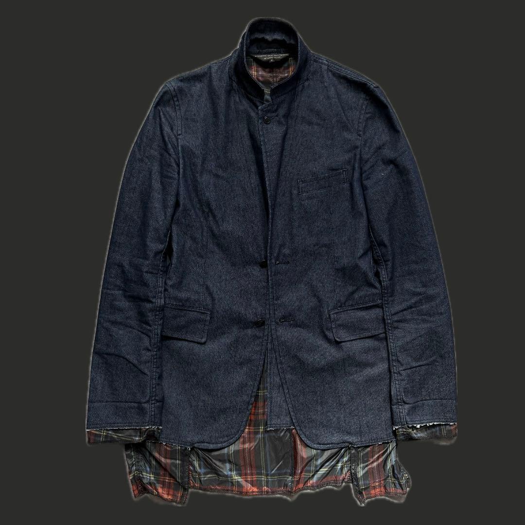 2014SSコムデギャルソン オムプリュス チェックドッキング ジャケット M