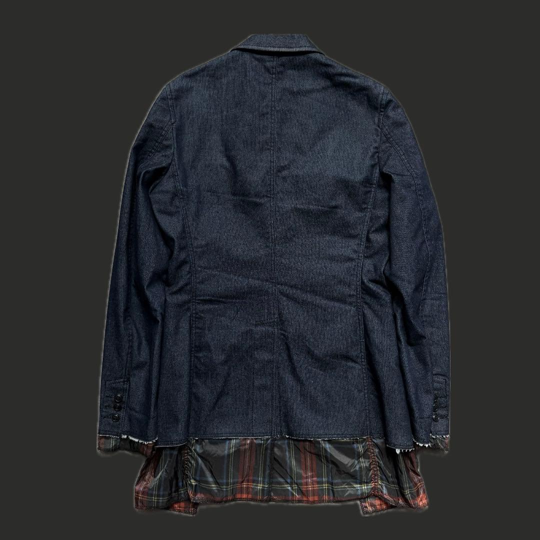 2014SSコムデギャルソン オムプリュス チェックドッキング ジャケット M