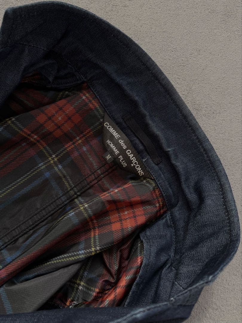2014SSコムデギャルソン オムプリュス チェックドッキング ジャケット M