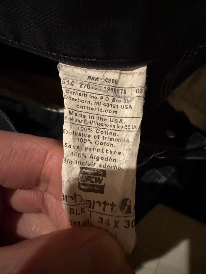 雰囲気抜群　カーハート　ダブルニー　usa製　w34 L30