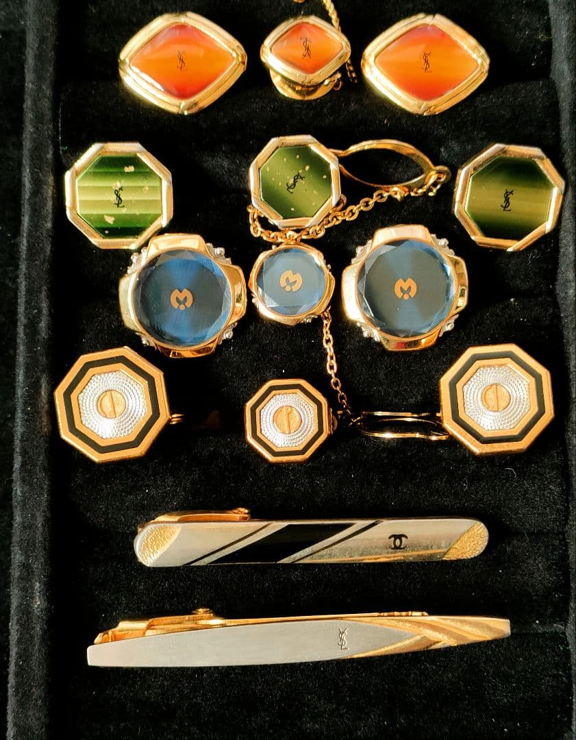 CHANEL YSL dunhill Mila Schön タイピン 6点i70