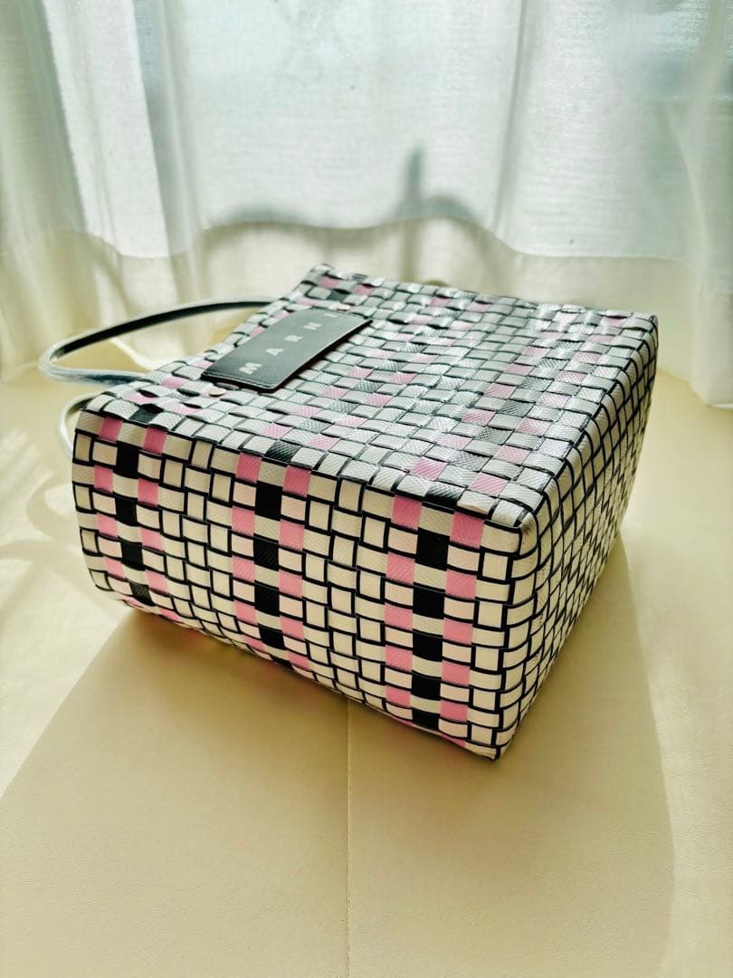 ★MARNI★ マルニ フラワーカフェ ピクニック カゴバッグ リリーホワイト