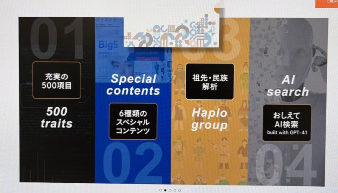 遺伝子検査　chatGENE Pro 唾液で600項目