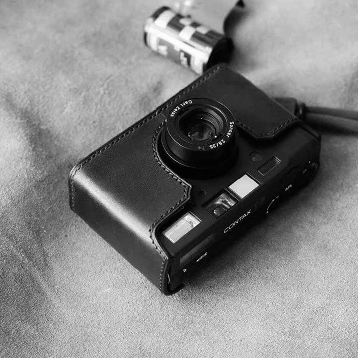 本革カメラケース 新品 CONTAX コンタックス T3D用 イタリア製本革使用