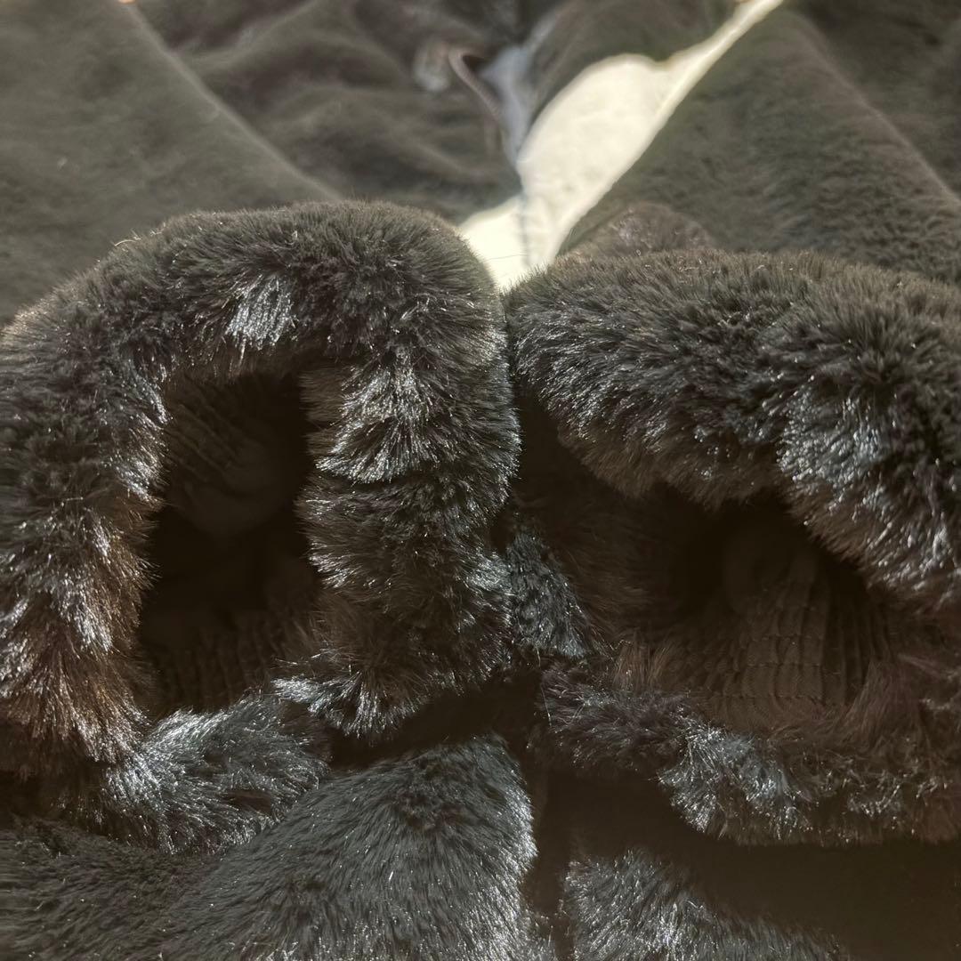 NIKE ナイキ ビッグスウッシュ ボアジャケット 黒 フェイクファー