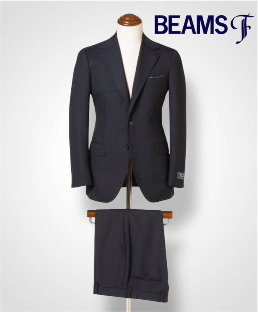 BEAMS F スーツ 48 ネイビー