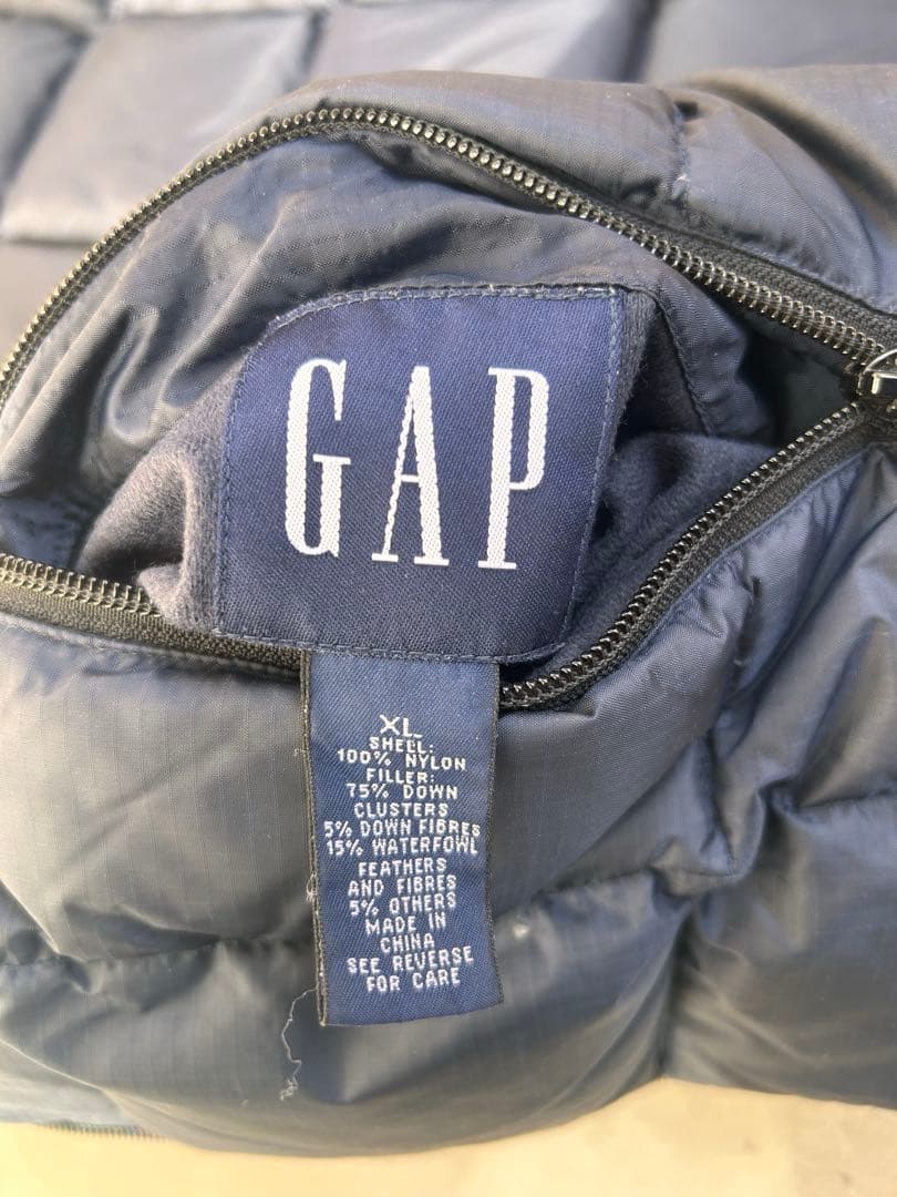 90s OLD GAP リバーシブルダウンベスト ドローコード　両A面