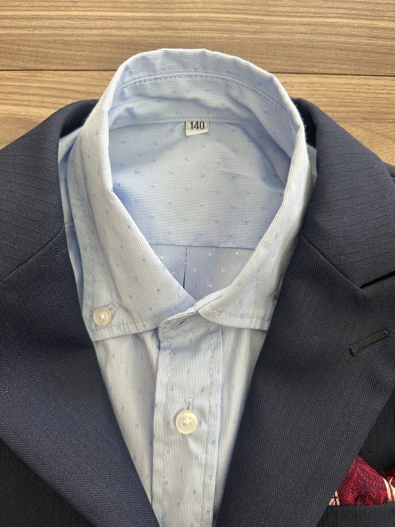 ワンダーファクトリー 男の子 フォーマルスーツ 3点セット 140 美品