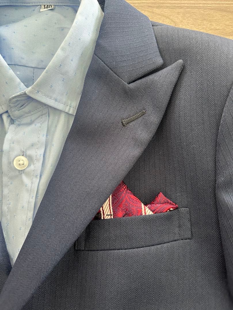 ワンダーファクトリー 男の子 フォーマルスーツ 3点セット 140 美品