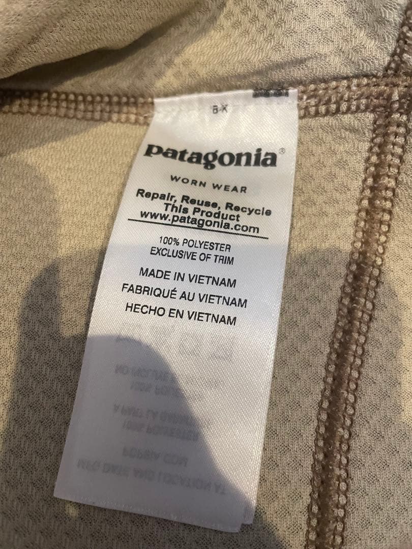 patagonia フリース ベスト Sサイズ ベージュ/ブルー　パタゴニア